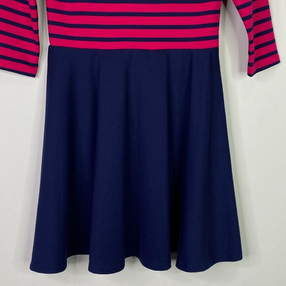 New Polo Ralph Lauren Girls Striped Ponte Dress Size Large 12-14 - Picture 6 of 9
